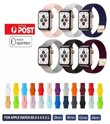$5.95 • Buy For Apple Watch Silicone Replacement Strap IWatch Series 65432 Band 38 40 42 44m
