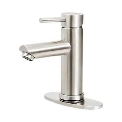 Onestock Single-Handle High Arc Deck Mount Bathroom Faucet - Brushed Nickel • $29.99
