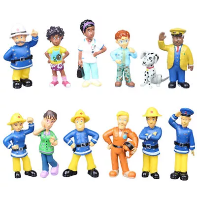 Fun Fireman Sam Mini Figures Cartoon Doll Decoration Kids Toys Gift 12Pcs/Set • $15.95