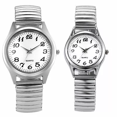 Men's Women's Wrist Watch Classic Luxury Quartz Analog Metal Strap Wristwatches • $9.49