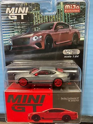 1/64 Mini Gt Bentley Continental Gt St James Red Chase Car Mijo Exclusive • $45