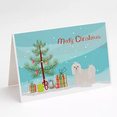 Maltese Christmas Tree Greeting Cards And Envelopes Pack Of 8 • $16.99