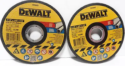 Dewalt #DWA8051  4-1/2  X 0.045 X 7/8  Type 1 Saw Blade Pack Of 2 • $10.68