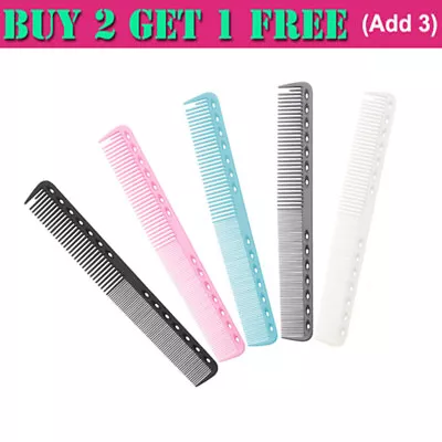 Hair Cutting Comb Set Professional Combs Premium Carbon Comb Hairdresser AZ • £2.56