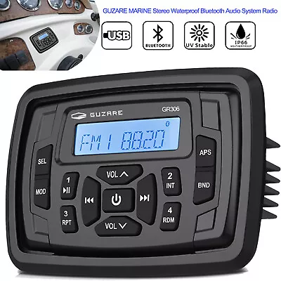 $76.99 • Buy Marine Stereo Watertight Boat Am Fm Radio Bluetooth Multimedia System