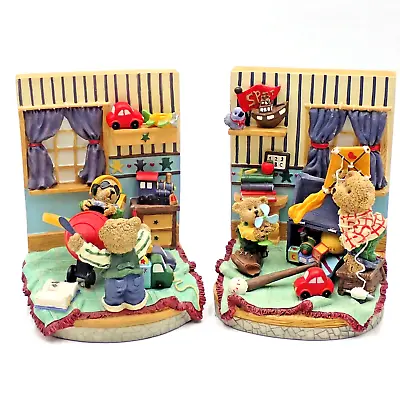 Boyds Bears 3D Book Ends Child Play Theme Sports Kite Airplane Father Mother • $29.65