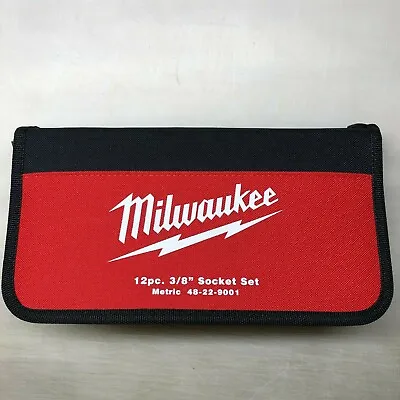 Milwaukee 48-22-9001 Metric 12pc 3/8 Socket Set W/ Case NEW FAST SHIPPING • $39