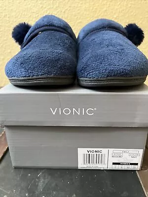 Vionic Women's Emily Mule Slippers Adjustable Navy Size 7 M • $39.99