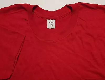 NOS Vintage 1980s Kmart K-Mart Red Pocket 50/50 Made In USA XL Shirt • $17