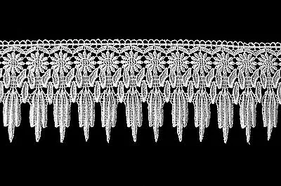 4.5  Ivory And White Venise Lace Trim DIY Sewing Notions Accessory Sold By Yard • $6.99