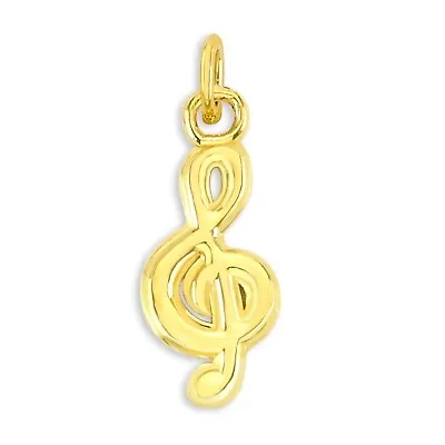 Solid Gold Music Note Charm In 10k Or 14k Tiny Charm Collectable For Bracelet • $28.49