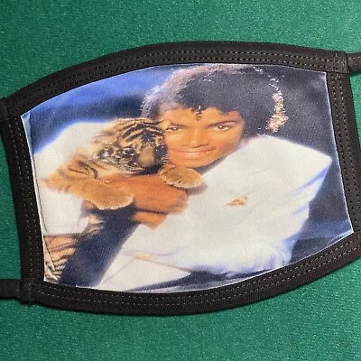 Michael Jackson Holding Tiger Cub Face Mask Reusable Washable Double Layers • $15