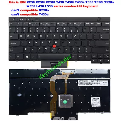 New For IBM Thinkpad W530 X230 T430 T530 L430 L530 US Keyboard 04X1201 CS12-84US • $21.99