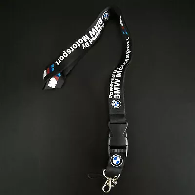 For BMW M 1PCS Motorsport Black Lanyard Neck Strap Key Chains ID Holder Keyring • $9.99