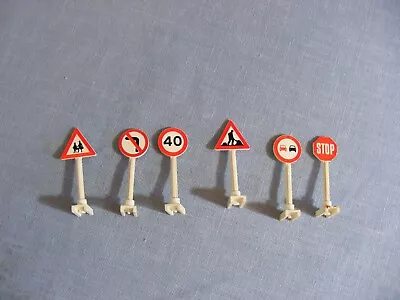 Vintage Lego Bricks Parts Road Traffic Signs Signals X6 • $14.08