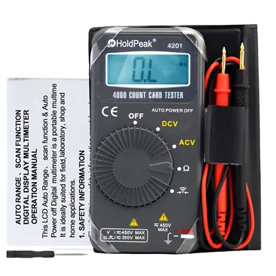 Digital Mini Pocket Multimeter AC DC Voltage 450V Resistance Ohm Diode Tester US • $19.49