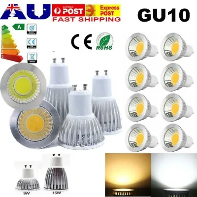1-8 GU10 9/15W Downlight Bulb COB LED Spotlight Globe Lamp Light Cool Warm White • $18.61