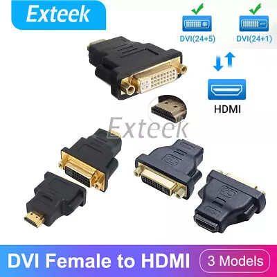 DVI-I 24+5 24+1 To HDMI Male Female Plug Socket Adapter Converter Gold Plated AU • $3.45