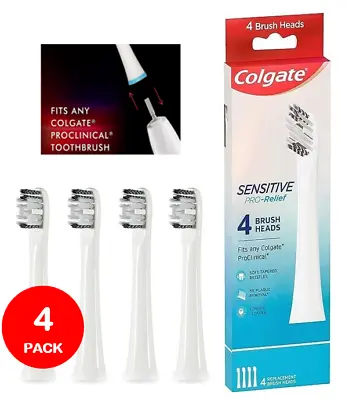 4x COLGATE Sensitive Pro-Relief Replaceable Brush Head For Electric Toothbrush • $14.52