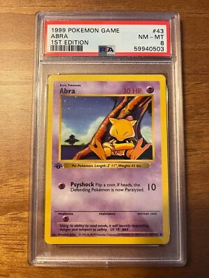 $0.99 • Buy 1999 Pokemon Game Abra 1st Edition #43 Psa 8 Near Mint-mint