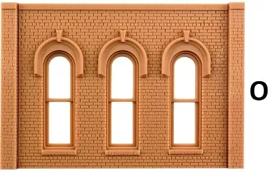 O Scale- 2 Walls With Arched Windows : Modular System  DPM-90102 • $11.39