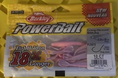 Berkley Powerbait Pro Design Mike Iaconelli Water Bug Pinky 3.3” • $9.99