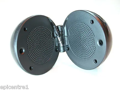 Hot Portable Mp3 Folding Speakers Ipod Spherical Black • £6.99