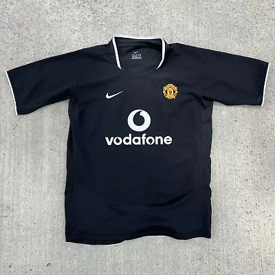 Manchester United Jersey Away Soccer Futbol Shirt 2003 - 2005 Nike Kids Size L • $35