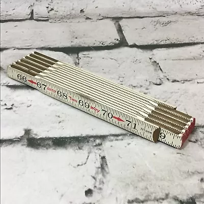 Vintage Folding Ruler Wooden Expandable Yardstick School Art Teacher • $24.48