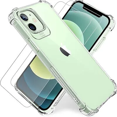 Case For IPhone 15 14 Pro Max Plus Clear  Shockproof  Cover + Screen Protector • £3.99