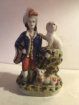 Mozart Staddforshire Styled Figurine Boy With Dog • $24.99