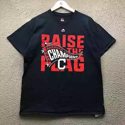 Cleveland Indians AL Champions MLB T-Shirt Men's L Short Sleeve Raise The Flag • $16.99