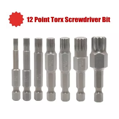 Magnetic 12 Point Torx Screwdriver Bit With High Precision And 635mm Hex Shank • $15.24