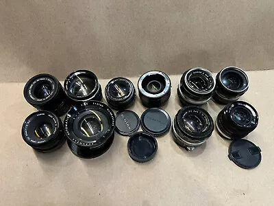 $51 • Buy Lot Of 10 35mm Camera Lens Canon Pentax Nikon Nikkor Soligor Bushnell