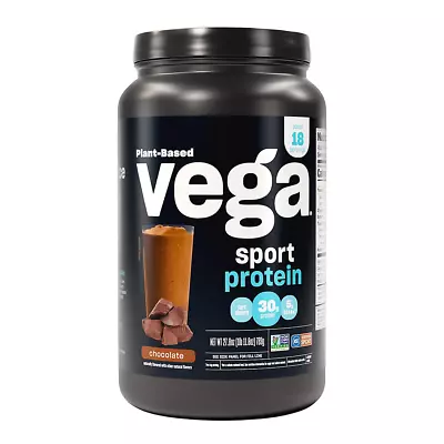 Vega Sport Protein Plant-Based Vegan Protein Powder - Chocolate 27.8 Oz. • $42.79