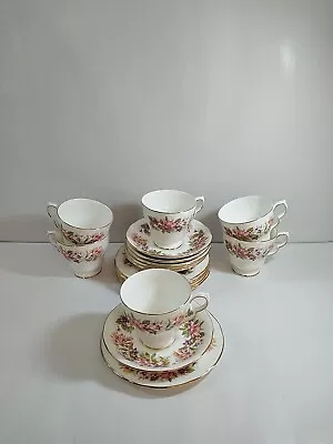 Colclough Bone China 18 Piece Teaset  Wayside Pattern  6 Plates Cups Saucers • £14.99