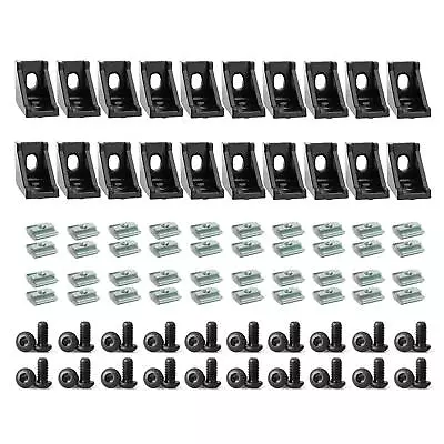 BLCCLOY 20Sets Black 2020 Series Aluminum Profile Connector Set 20pcs Corner ... • $29.33