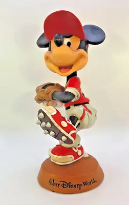 Disney Mickey Mouse Bobble Head Figurine Statue VTG 80s Baseball Theme • $20