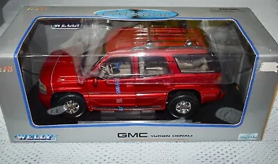 Welly 2001 GMC Yukon Denali Red 1:18 Scale Die-Cast SUV Model #9863W NOS ~ #22 • $125