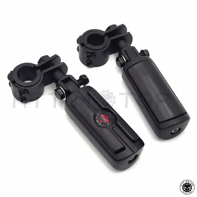 Motorcycle 1  1 1/4  Crash Highway Engine Guard Bar Skull Foot Pegs Rest Mount • $78.83