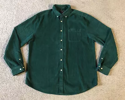 Portuguese Flannel Men's Green Button Up Long Sleeve Corduroy Shirt - Size XXL • $38