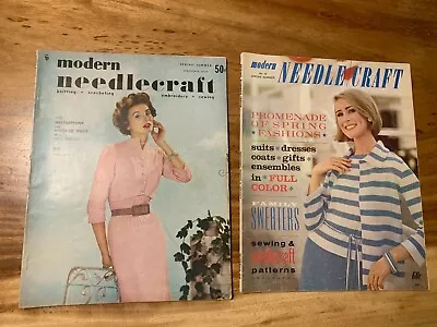 Modern Needlecraft Magazines Vintage Crewel Embroidery Quick Knitting Crocheting • $29.10