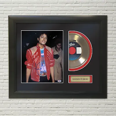 Michael Jackson  Man In Mirror  Framed Reproduction Signature 45 Display.  M4  • $149.95