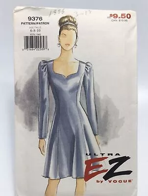 Vogue Dress Size 6-10 V9376 Uncut Vintage 90s Sewing Pattern • $6.99