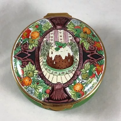 $79.95 • Buy Rare CRUMMLES ENAMELS England  Christmas Pudding  Enamel Trinket Box