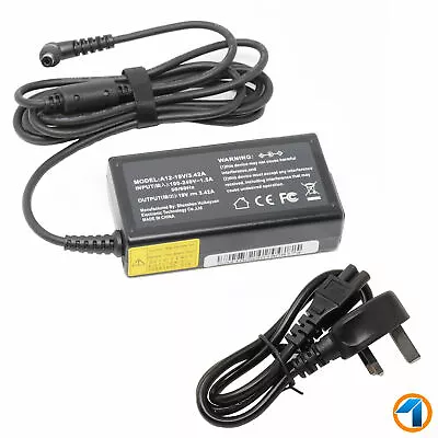 NEW Replacement ZOOSTORM W251EU Laptop Charger + Mains Cable 19V 3.42A 65W PSU • £11.95