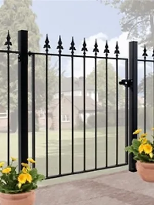 WROUGHT IRON METAL GARDEN SIDE GATE (to Fit 922mm/36 1/4  Opening) 975mm HIGH • £50