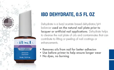 IBD DEHYDRATE - Nail Dehydrator & PH Balancing Agent .5oz/14ml • $8.99