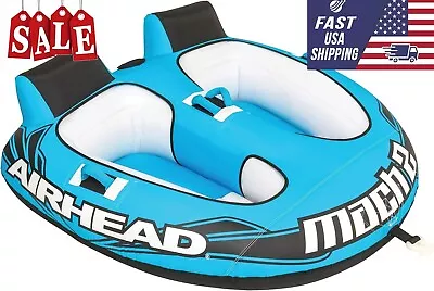 Airhead Mach 2 Rider Towable Tube For Boating And Watersports Blue 69  X 69  • $94.33