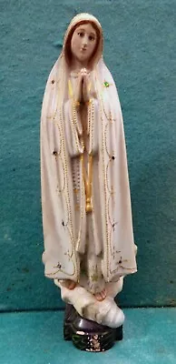 OUR LADY OF FATIMA Vtg 280mm CHALKWARE FIGURE STATUE • $80